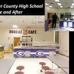 Gilmer County High School, Cafeteria Before and After Picture