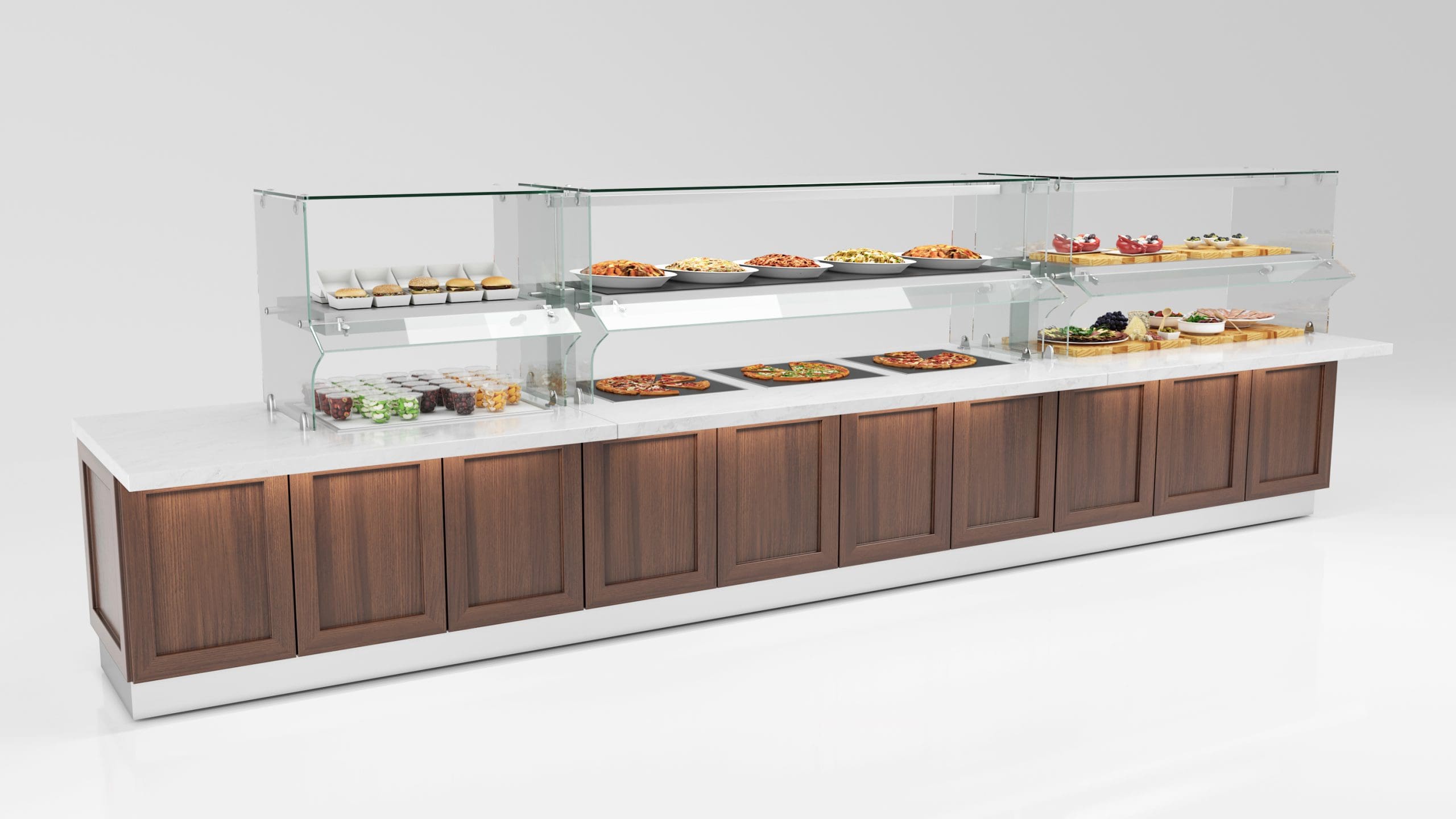 Deciding between modular and one-piece custom serving counters