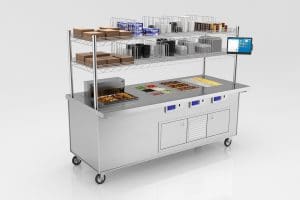 Die wall mobile foodservice cart