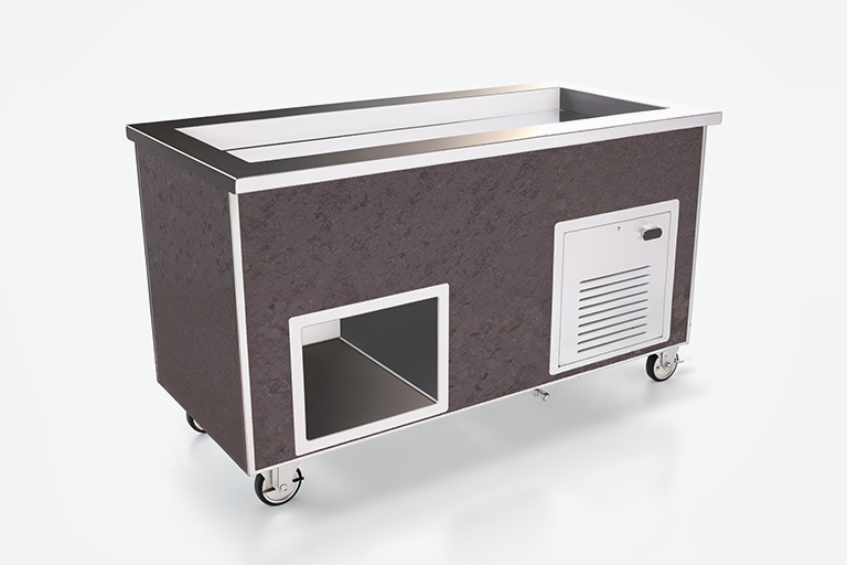 Rendering of SpecLine plastic laminate refrigerated cold food table