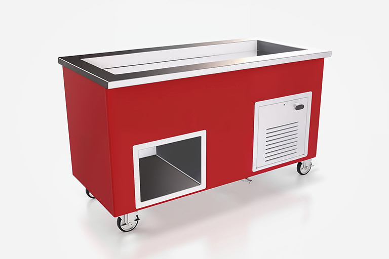 Rendering of SpecLine molded fiberglass refrigerated cold food table