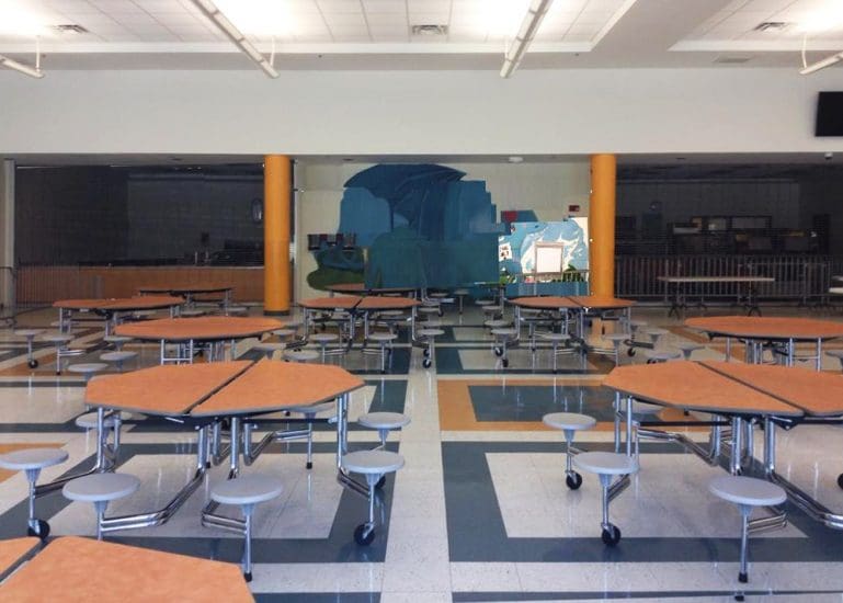 mt dora high school cafeteria before 1