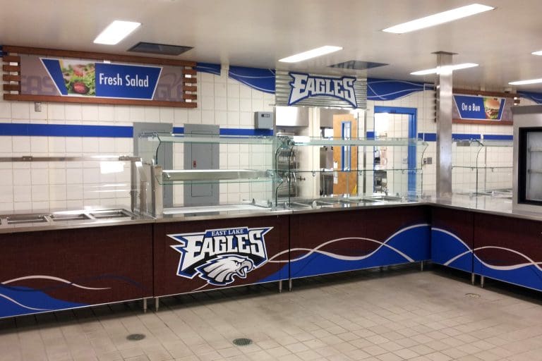 east lake hs new serving lines signage