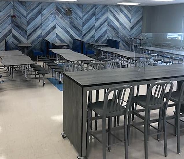 byram hills high school cafeteria remodel bar height tables
