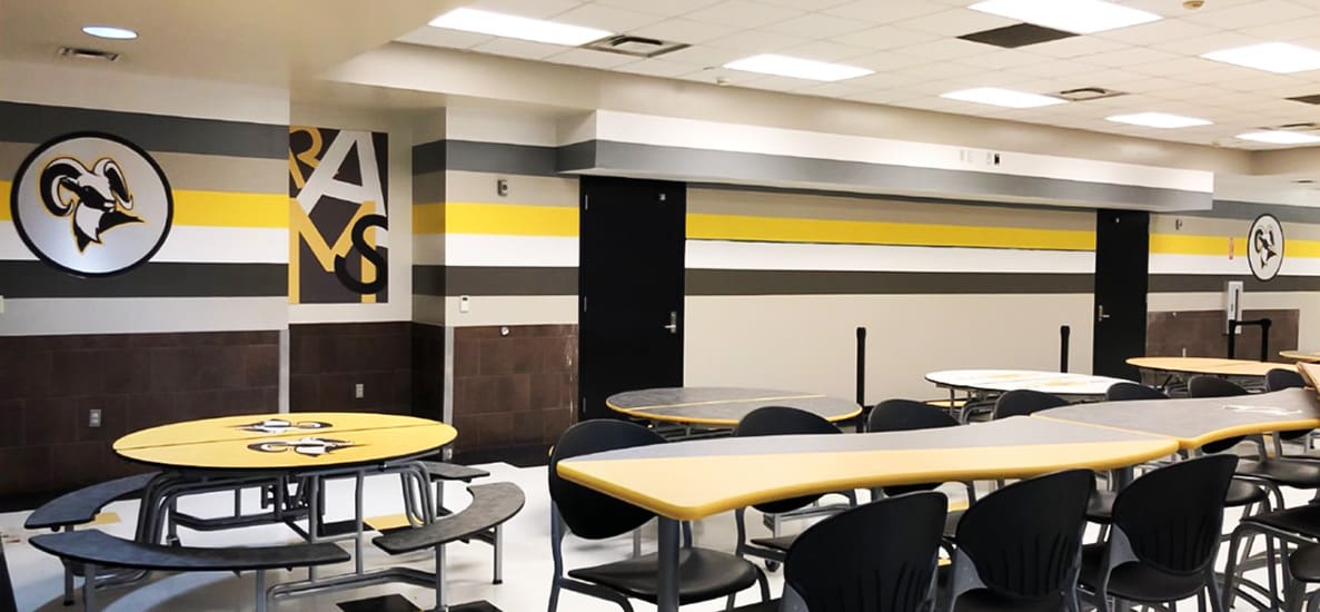 englewood high school cafeteria remodel color scheme