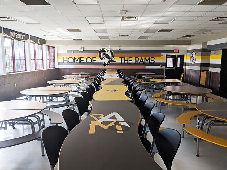 englewood high school cafeteria remodel dining area