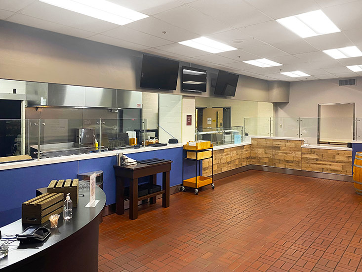 brown forman corporate cafeteria custom counters