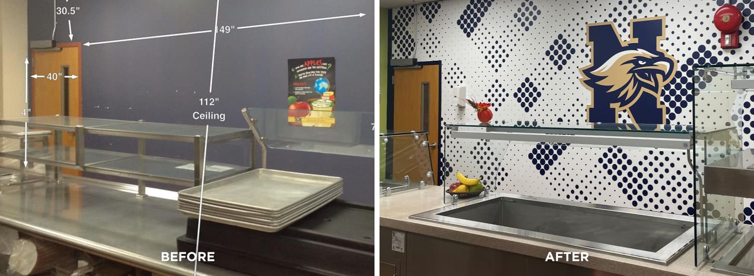 before and after photos of the newburgh free academy servery