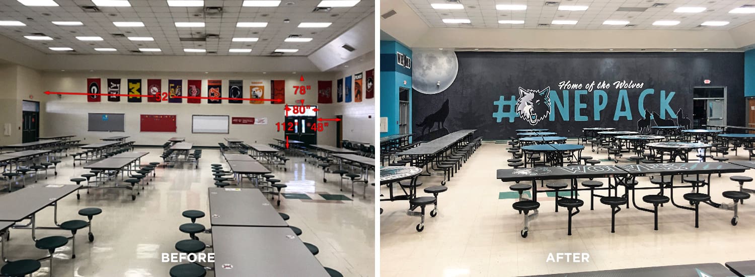 before and after photos of the windy hill middle school cafeteria