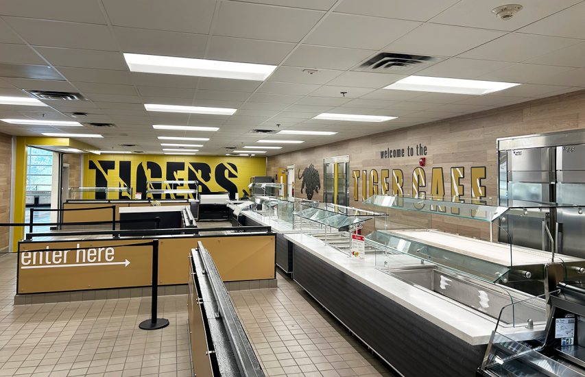 Fayette County High School cafeteria serving counters