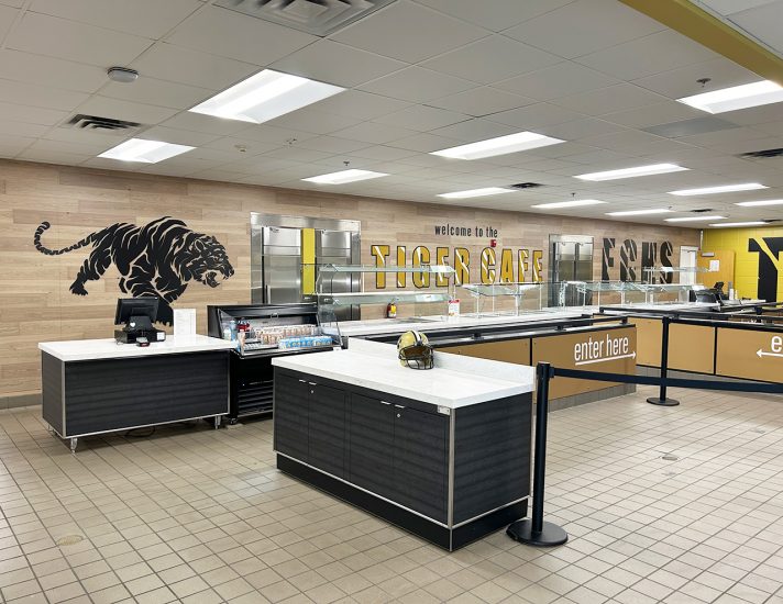 Fayette County High School cafeteria serving counters