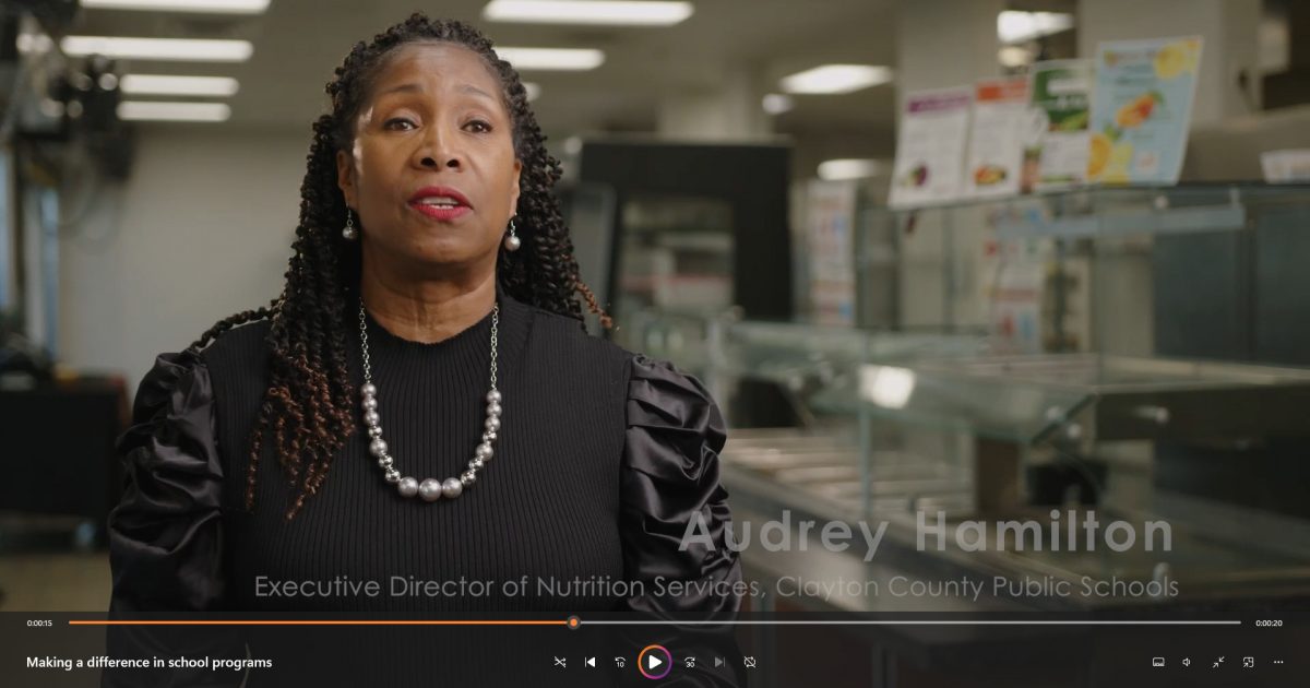 Audrey Hamilton, Executive Director of Nutrition Services of Clayton County Public Schools