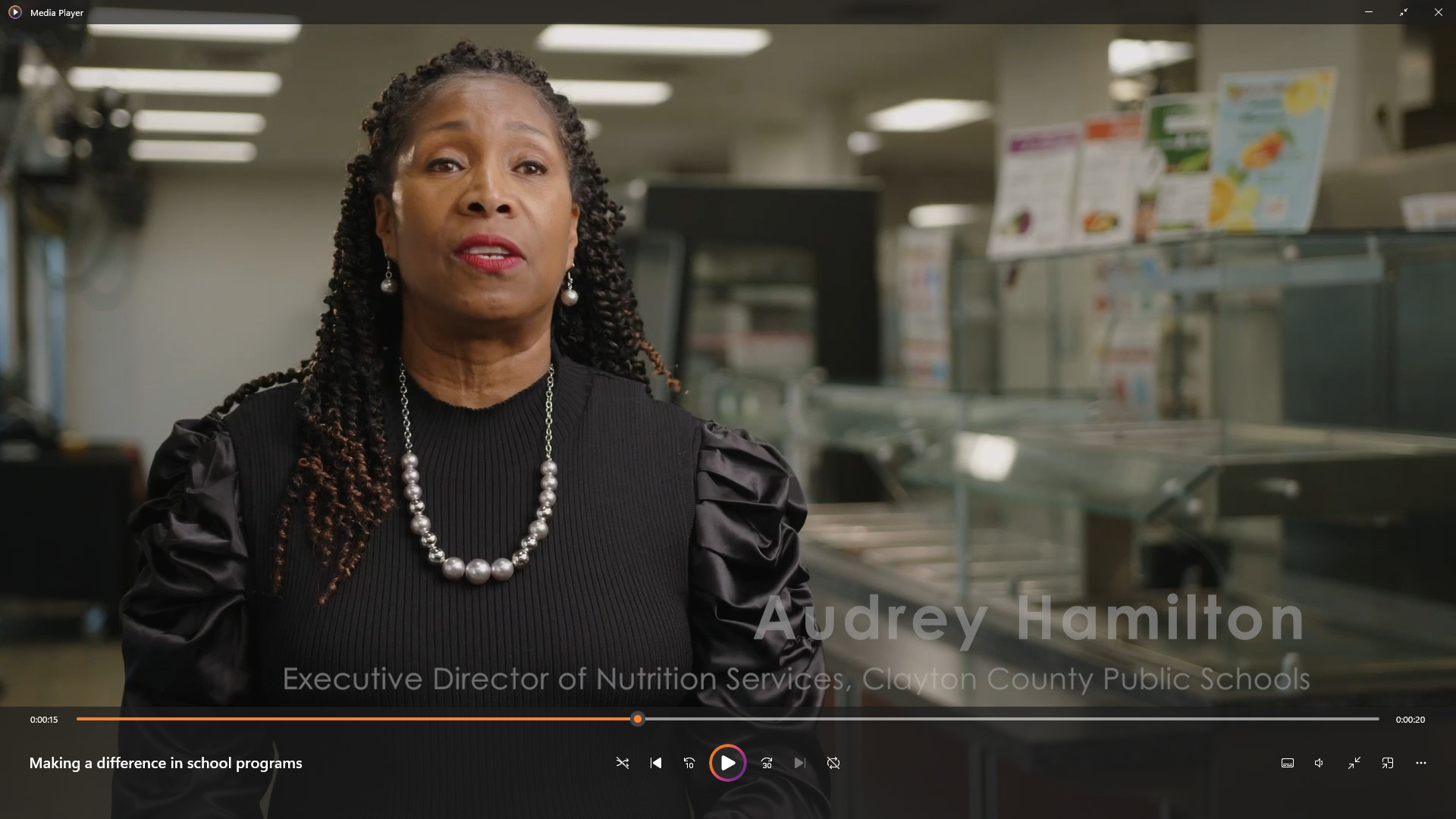 Audrey Hamilton, Executive Director of Nutrition Services of Clayton County Public Schools