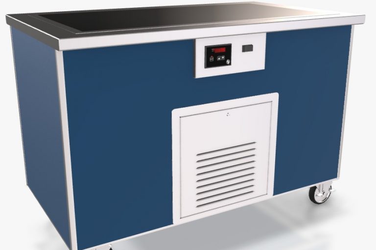 Rendering of LTI's Hot/Cold Ceramic Glass Shelf Serving Counter