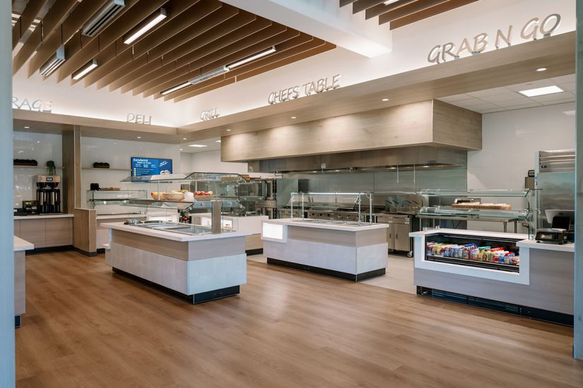 Custom food serving counters